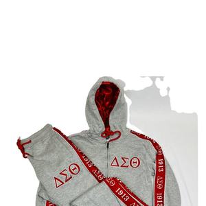 Ensemble survêtement unisexe décontracté en molleton respirant vintage lourd personnalisé à motif de lettres pour l'hiver, vêtements universitaires - Product Image 2