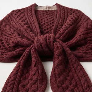 Chal de Punto Grueso de Imitación de Cachemira con Borlas para Otoño e Invierno, Estilo Étnico Europeo y Americano para Mujer - Product Image 6