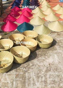 Panier de rangement artisanal en paille et jonc de mer avec poignée, pour plantes, linge et courses, vente en gros du Vietnam - Product Image 5