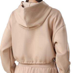 Sweat à capuche crop top pour femmes avec logo personnalisé 2026 - Product Image 2