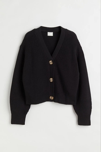 Cardigan court pour femme à col en V, manches longues, couleur unie, tricoté, boutonné devant, style minimaliste, respirant, pour l'automne - Product Image 3