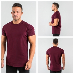 Custom Breathable Fitness T <b>Shirt</b> Printing Cotton Plain Round Neck T <b>Shirt</b> Men <b>White</b> Short Sleeves <b>Slim</b> <b>Fit</b> Gym Tops - Product Image 2