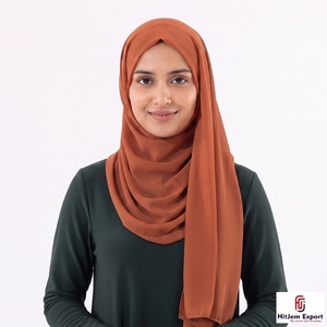 Custom Luxury Chiffon Hijab Scarf Soft <b>Silk</b> Feel <b>Head</b> <b>Wrap</b> Shawl OEM ODM Textile Manufacturer Private Label - Product Image 6
