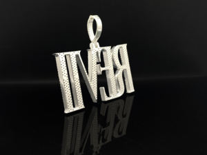 Pendentif Hip Hop en Acier Inoxydable Effet Diamant CZ Personnalisé - Product Image 4