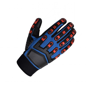 Gants de sécurité anti-choc pour hommes de haute qualité en cuir de chèvre avec pouce en TPR, protection maximale, ajustables - Product Image 3