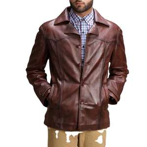 Veste en cuir pur pour homme, nouveau style tendance avec fermeture éclair, vente en gros 2026, personnalisation du logo et du design - Product Image 4