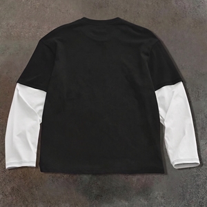 เสื้อยืดโอเวอร์ไซส์ แขนยาวสองชั้น ระบายอากาศได้ดี เป็นมิตรกับสิ่งแวดล้อม ป้องกันรังสียูวี น้ำหนัก 240 กรัม ผ้าฝ้าย 100% คุณภาพสูง สไตล์วินเทจ สำหรับผู้ชาย - Product Image 3