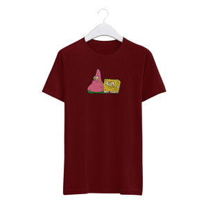 T-shirt personnalisé brodé, design de personnage amusant, unisexe, streetwear, coton de haute qualité, mode décontractée, usine OEM ODM - Product Image 1