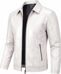 Chaqueta de Cuero para Hombre, Chaqueta de Invierno de Cuero Genuino de Primera Calidad, Personalizada - Product Image 6