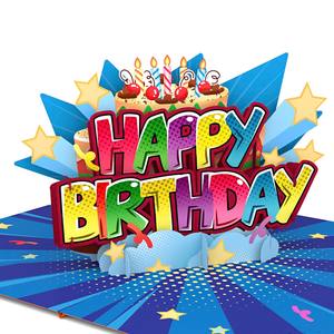 Joyeux Anniversaire Nouvelle Collection Carte de Vœux Pop-Up Thème Artisanat Papier Carte Faite à la Main du Vietnam Carte Pop-Up 3D Fête d'Anniversaire - Product Image 1