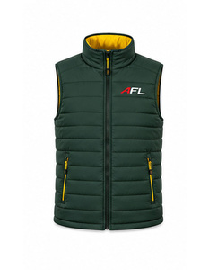 Australian <b>Football</b> Puffer Vest Custom AFL/Footy Team Vest Stand Zipper Custom Sports Vest <b>Football</b> Teamwear OEM Manufacturer - Product Image 1