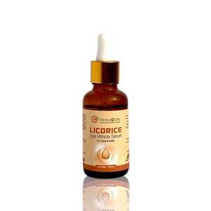 Sérum anti-âge à la réglisse, cosmétique sur mesure avec ingrédients de qualité supérieure et emballage en bouteille à marque privée. - Product Image 1