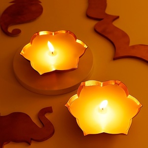 Décoration artisanale en laiton martelé pour piliers de table, idéale pour les anniversaires, Diwali, Noël, les fêtes et les cheminées - Product Image 1