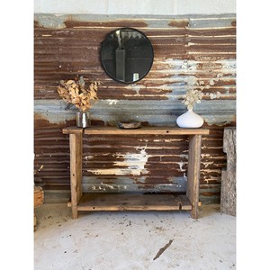 Reclaimed Pine Wood Industrial <b>Console</b> <b>Table</b> Base | Wholesale Handcrafted Furniture - Product Image 3