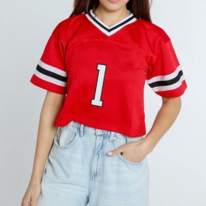 เสื้อเจอร์ซีย์แฟนอเมริกันฟุตบอลแบบไล่เฉดสี พิมพ์ลายดิจิทัล คุณภาพสูง สำหรับผู้ใหญ่ ออกแบบใหม่ สั่งทำโลโก้ได้ ผลิตจากโพลีเอสเตอร์ 100% ระบายอากาศได้ดี - Product Image 4