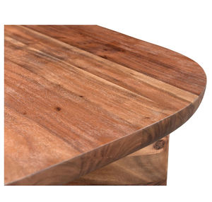 Diseño Escultural Único, Madera de Acacia Sólida, Bordes Curvos, Tablero de 2 Pulgadas de Grosor, Acabado Natural, Mesa de Centro de Lujo para Sala de Estar - Product Image 5