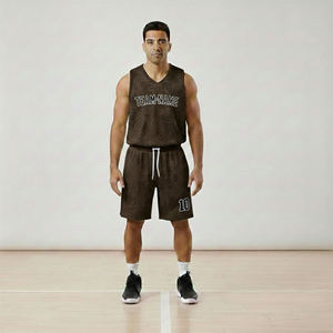 Conjunto de Uniforme de Baloncesto Unisex Personalizable, Impresión por Transferencia de Calor, Transpirable, de Secado Rápido, Reversible, con Nombre del Equipo Personalizado - Product Image 6