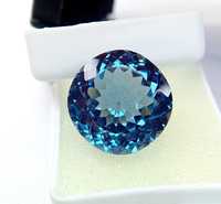 Aguamarina Azul Natural, Corte Brillante Redondo, Gema Suelta AA+, Calidad Excelente, Cambio de Color, Piedra de Nacimiento de Marzo, Venta al por Mayor
