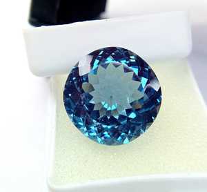 Aigue-marine bleue naturelle, taille brillant rond, pierre précieuse en vrac, qualité AA+, excellente, change de couleur, pierre de naissance de mars, vente en gros - Product Image 2