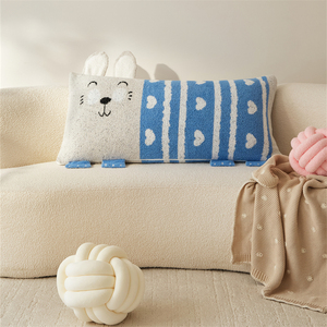 Super Soft 50*100cm Cute Rabbit Pattern Knitted <strong>Cushion</strong> <strong>Cover</strong> 100% Polyester Microfiber Long <strong>Bolster</strong> Pillow for Home Decor BQT - Product Image 6