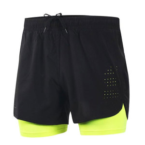 Best Selling High Quality <b>Mid</b> Waist Solid Double <b>Layer</b> Shorts Custom Made Casual Wear Men Polyester/Cotton Quick Dry Breathable - Product Image 1