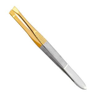 Pince à épiler incurvée personnalisée en acier inoxydable à haute teneur en carbone, pointe fine, pour sourcils, instrument de beauté écologique, marque privée - Product Image 4