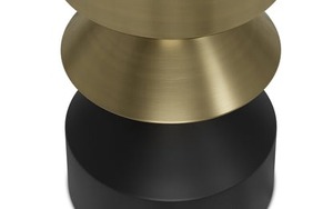Mesa de centro moderna minimalista Solace con tapa de vidrio templado y estructura de metal para muebles de sala de estar - Product Image 5