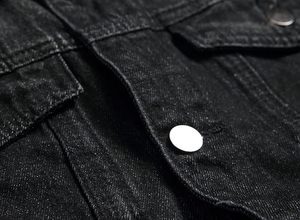 Wholesale Custom Logo Front 100% Cotton Men's Winter Casual Jeans Jacket Breathable Eco-Friendly Quick Dry 280g Outdoor Use - Product Image 5