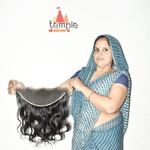 Extensions de cheveux humains non traités HD Frontal 13*6, 100% indiens, cuticules alignées, tissage non traité, sans traitement au temple - Product Image 5