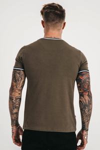 Venta al por mayor de fábrica logotipo personalizado absorbente de sudor transpirable Casual Fit manga corta cuello redondo hombres camiseta - Product Image 2