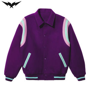 Veste de baseball respirante d'hiver, avec patchs personnalisés, broderie de logo, légère, veste universitaire professionnelle - Product Image 5