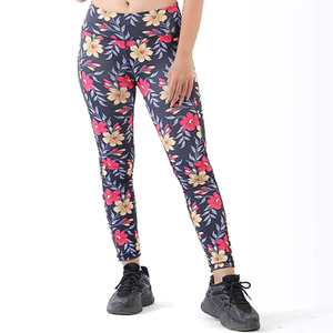 Leggings de yoga taille haute pour femme, imprimé floral, extensibles, pantalon de sport doux et ajusté, vêtements de sport - Product Image 3