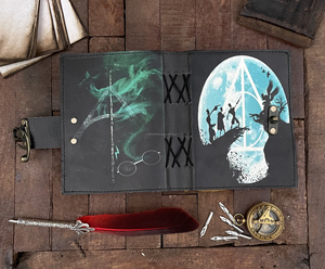 Diario de cuero con estampado de Harry Potter para hombres, diario Vintage de cuero con encuadernación de bruja, diario de escritura de brujería - Product Image 5