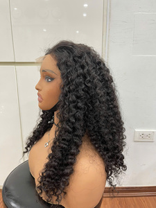 Meilleures ventes! Perruque en cheveux humains avec fermeture en dentelle centrale, cheveux bouclés birmans soyeux et naturels pour femmes, style doux - Product Image 5