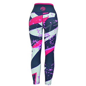 Leggings d'entraînement de gymnastique et décontractés à taille haute pour femmes Logo personnalisé Leggings de yoga à taille élastique par sublimation de créateur - Product Image 4