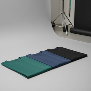 เสื้อยืดคอตตอนแบบสามชิ้นสั่งทำได้ตามต้องการ บริการ OEM สไตล์ทางการ พิมพ์ลายซิลค์สกรีน เป็นมิตรกับสิ่งแวดล้อม ขายส่งจากโรงงาน - Product Image 3