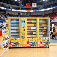 Distributeur automatique anti-collision en métal pour snacks et boissons emballés, résistant à l'usure