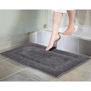 Customised Manufacturer's Household <b>Bathroom</b> Floor <b>Mat</b> Solid Color Cotton Plush Anti-Slip Eco-Friendly Machine Made Absorbent - Product Image 1