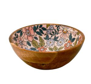 Marque de luxe 2024 nouveau Design bol de service en bois rond 850 ml produit de fête de vente chaude de l'Inde - Product Image 1