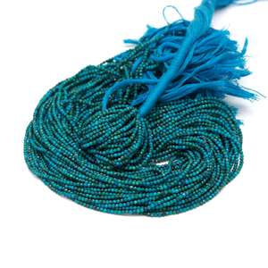 Cuentas de Crisocola Multicolor de 2mm-2.5mm, Microfacetadas, en Forma de Rondelle, Cuentas de Crisocola Natural Semipreciosa, Hilo de 13 Pulgadas - Product Image 2