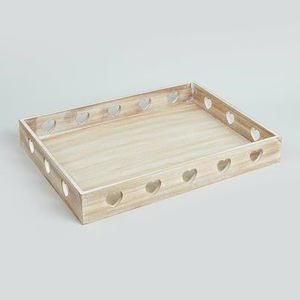 Plateau en bois décoratif pour table avec impression personnalisée, décoration d'intérieur, plateau de service recyclable fait à la main - Product Image 1