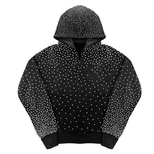 Sudadera con Pedrería Directo de Fábrica, Sudadera Oversize de Algodón, Logotipo Personalizado, Servicio OEM, Proveedor Mayorista para Exportación a Granel - Product Image 3