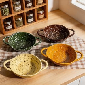 Bol en céramique japonaise personnalisé, design irrégulier sous glaçure, compatible micro-ondes, style rétro de luxe léger, très demandé par UO INDIA - Product Image 6