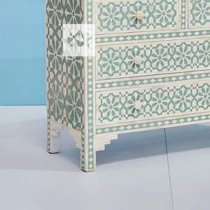 ILAHI's Bone Inlay <b>Drawer</b> Modern Design Agate Detailing <b>Storage</b> Portable Home Furniture - Product Image 4