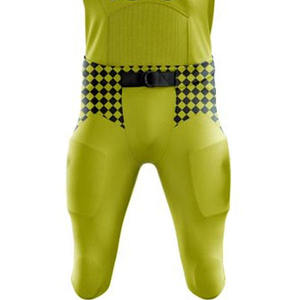 Uniforme de Fútbol Americano OEM de Alta Calidad 2026, 100% Poliéster, Color Sólido, Manga Corta, Impresión Personalizada con Nombre del Equipo - Product Image 3