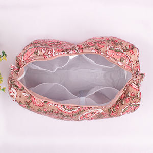 Pochette de maquillage multifonctionnelle suspendue en coton écologique imprimé, grande capacité, pour l'été, unisexe, portable - Product Image 5