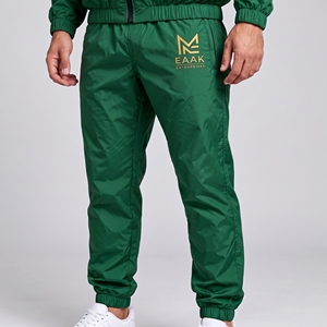 Ensemble de survêtement vert uni à capuche pour homme MEAAK, coupe-vent, 100 % nylon respirant, écoresponsable, streetwear, fermeture éclair intégrale sur le devant - Product Image 4