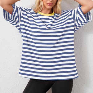T-shirt ample et respirant pour femme, 100 % coton, à épaules tombantes, manches courtes, personnalisable (couleur et logo) – Collection été - Product Image 5