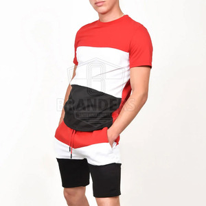 Ensemble t-shirt et short pour homme, tissu doux, design idéal pour les voyages d'été, la maison et les activités de plein air - Product Image 4