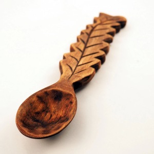 Cuillère à thé en bois moderne, légère, en bois naturel, écologique, outil de cuisine avec logo personnalisé - Product Image 3